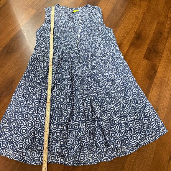 Roberta Roller Rabbit Floral Cotton Pajama Dress Blue White Boho Comfort Sz S - Picture 2 of 6